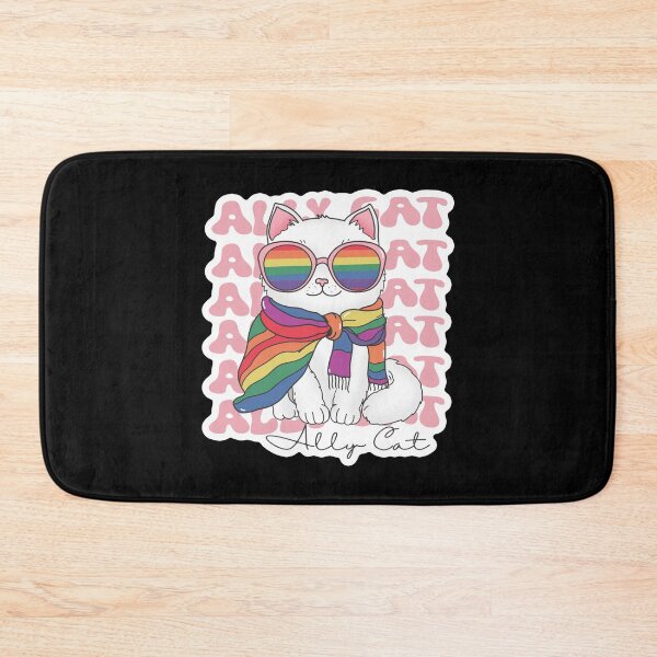 Item preview, Ally Cat Rainbow Pride Illustration designed and sold by Canvas-Whispers.