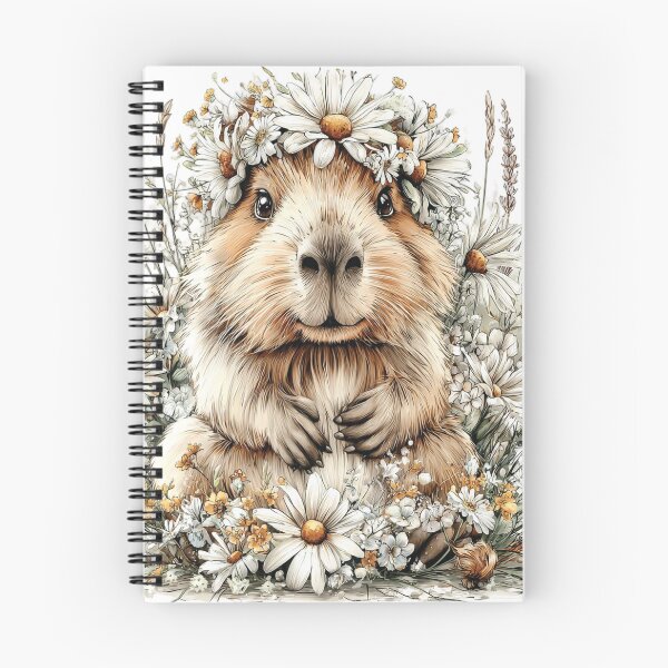Item preview, Floral capybara designed and sold by Tiny-Love ⭐⭐⭐⭐⭐.