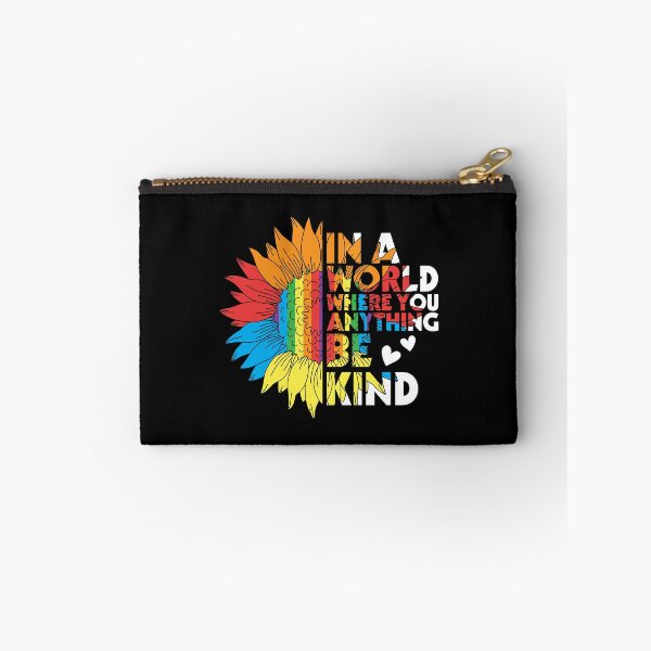 Item preview, In A World Where You Can Be Anything Be Kind – Rainbow Sunflower Pride designed and sold by Canvas-Whispers.