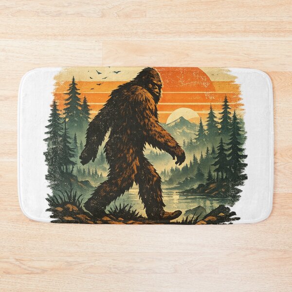 Item preview, Bigfoot Sunset Adventure | Retro Cryptid Forest Design designed and sold by RushVibeWear.