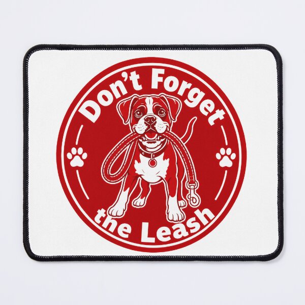 Item preview, Don't Forget the Leash Boxer Dog Red Sticker designed and sold by barbastyle.