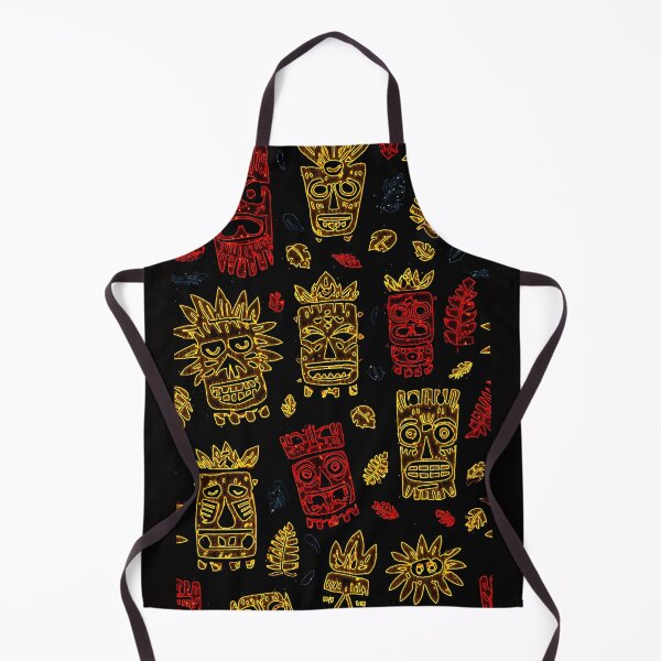 Item preview, Gold and Red tribal Tiki Polynesian mask pattern designed and sold by REDCLASH2002.