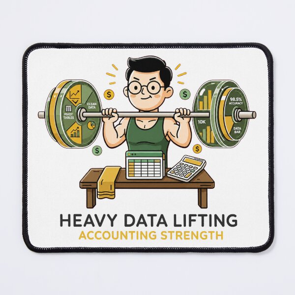 Item preview, Heavy Data Lifting - Accounting Strength - Data Analyst Gym Humor. designed and sold by spreadsheetcafe.