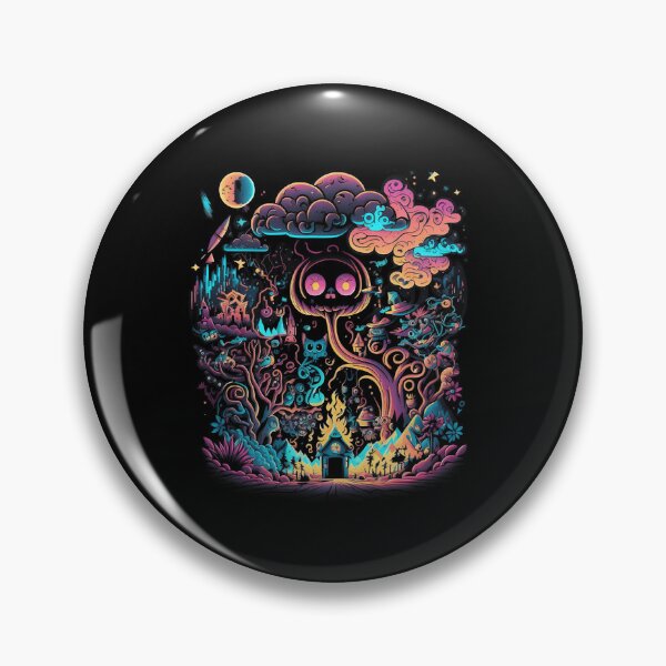 Item preview, Neon Pumpkin Skull Surreal Fantasy World designed and sold by REXELENS.