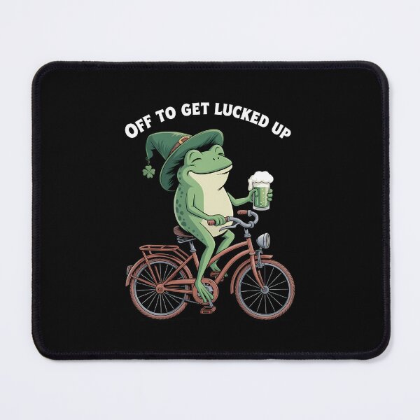 Item preview, Off to Get Lucked Up St Patrick's Day Frog Bicycle designed and sold by SapfireStuArt.