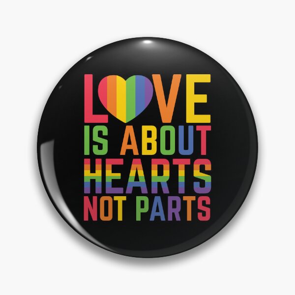 Item preview, Love Is About Hearts Not Parts – Rainbow LGBTQ designed and sold by Canvas-Whispers.