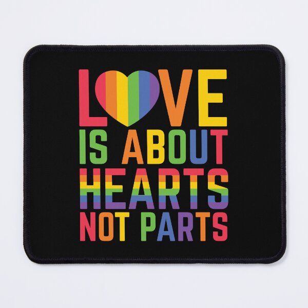 Item preview, Love Is About Hearts Not Parts – Rainbow LGBTQ designed and sold by Canvas-Whispers.