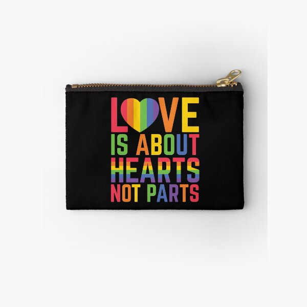Item preview, Love Is About Hearts Not Parts – Rainbow LGBTQ designed and sold by Canvas-Whispers.