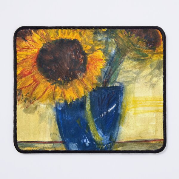 Item preview, Sunflowers in Blue Vase designed and sold by Visuddhi.