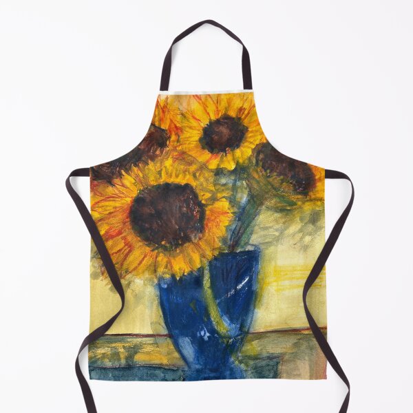 Item preview, Sunflowers in Blue Vase designed and sold by Visuddhi.