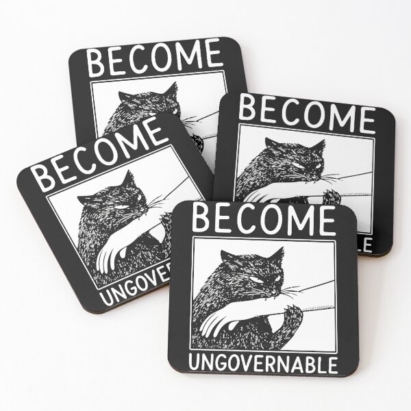 Item preview, Become Ungovernable Cat Rebel Defiant Independence designed and sold by AmaXONIC.