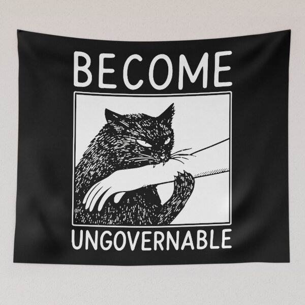 Item preview, Become Ungovernable Cat Rebel Defiant Independence designed and sold by AmaXONIC.