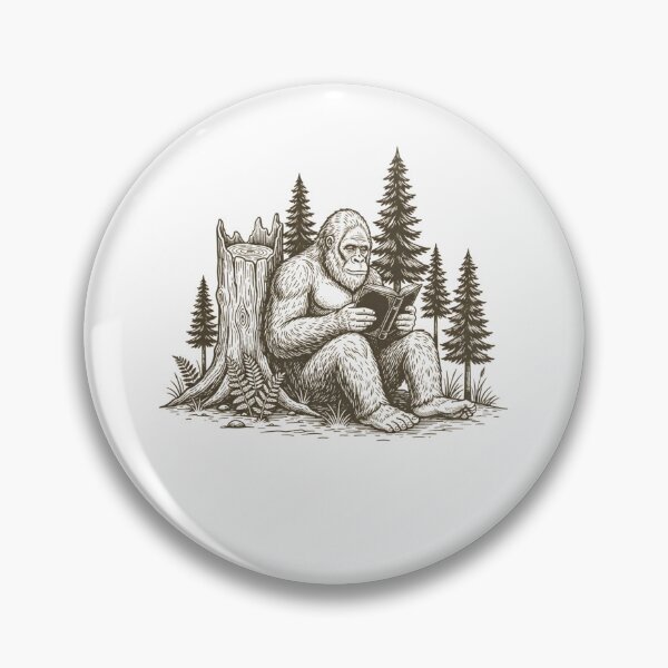 Item preview, Sasquatch Reading Book In Forest designed and sold by SiarheiYur.