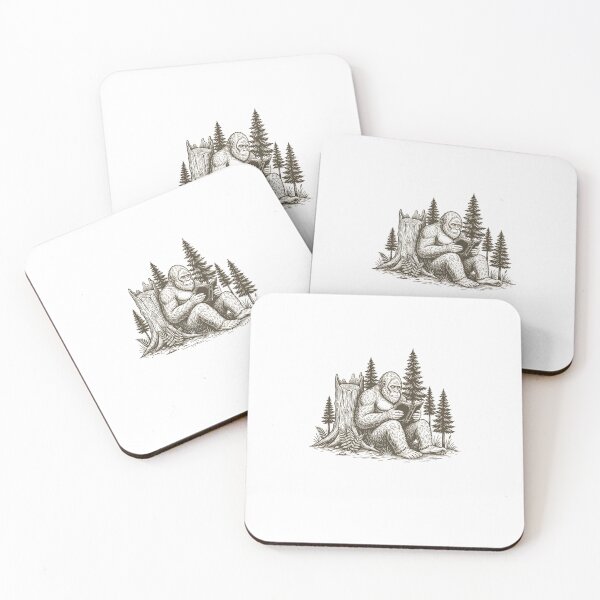 Item preview, Sasquatch Reading Book In Forest designed and sold by SiarheiYur.