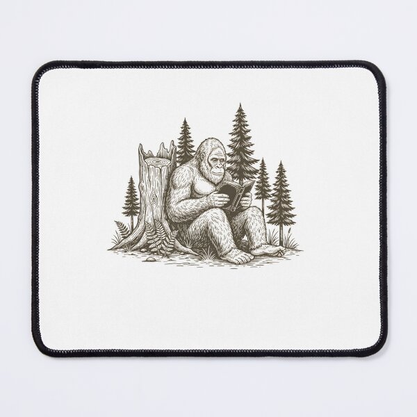 Item preview, Sasquatch Reading Book In Forest designed and sold by SiarheiYur.