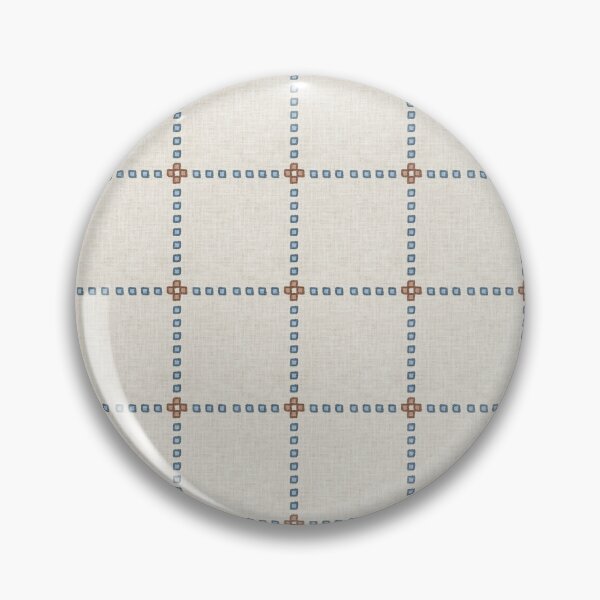 Item preview, Linen Textured Dotted Grid with Cross Squares in Blue and Brown designed and sold by EliveraDesigns.