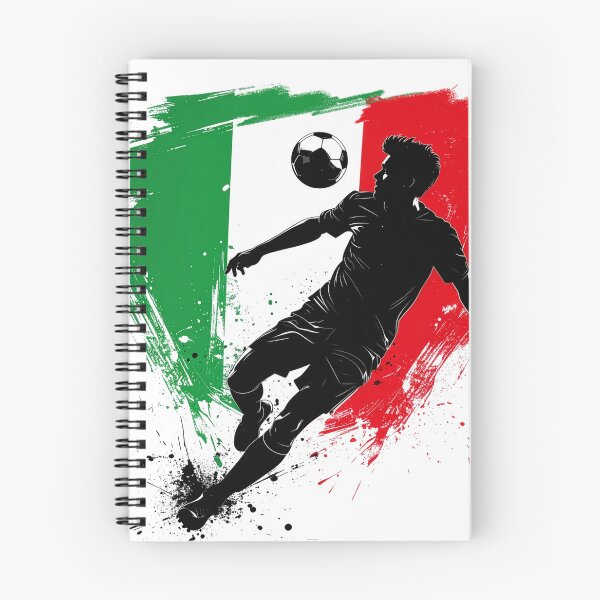 Item preview, Italy Soccer Player Art — Italia Football Flag Action Fan Print designed and sold by icemanphotos.