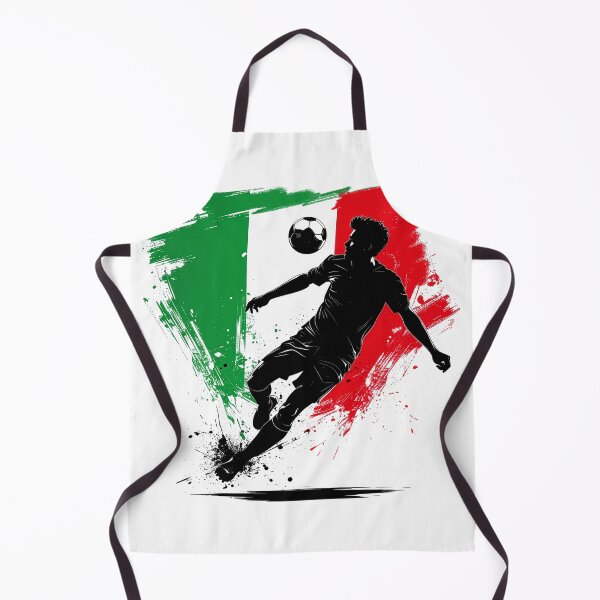 Item preview, Italy Soccer Player Art — Italia Football Flag Action Fan Print designed and sold by icemanphotos.