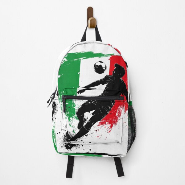 Item preview, Italy Soccer Player Art — Italia Football Flag Action Fan Print designed and sold by icemanphotos.