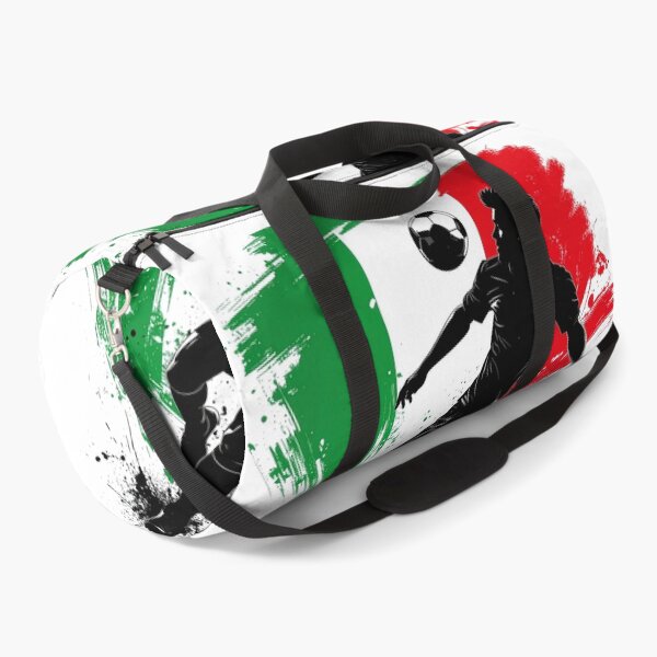 Item preview, Italy Soccer Player Art — Italia Football Flag Action Fan Print designed and sold by icemanphotos.