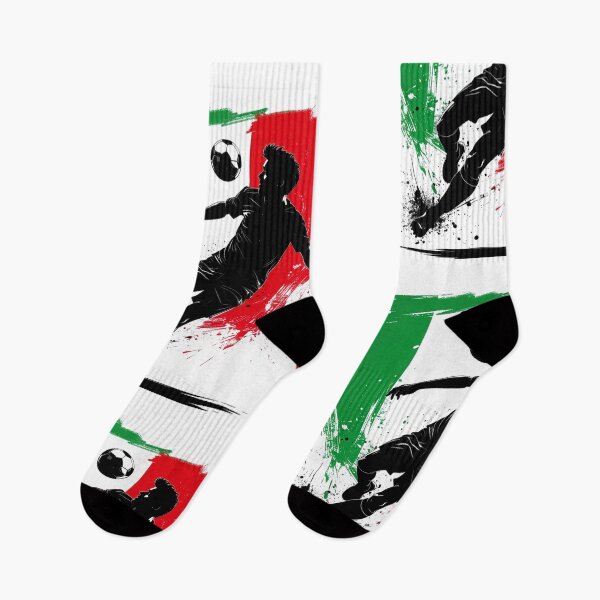 Item preview, Italy Soccer Player Art — Italia Football Flag Action Fan Print designed and sold by icemanphotos.