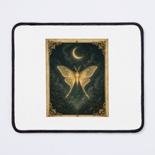 Item preview, Luminous Vintage Moth Specimen — Dark Academia Botanical Wall Art designed and sold by Brackenlume Studio.