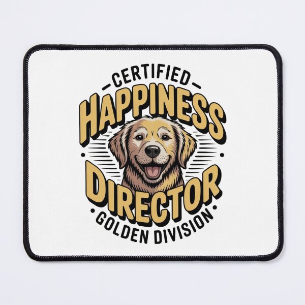 Item preview, Certified Happiness Director Golden Retriever Smiling, Golden Lover Gift designed and sold by Wiviendesign.