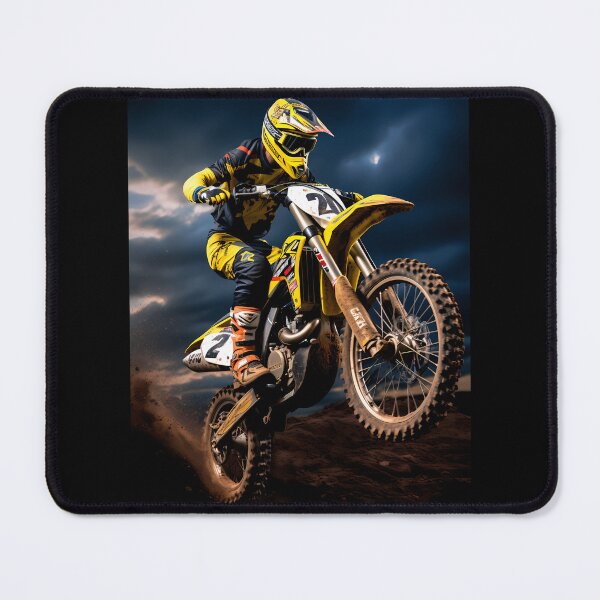 Item preview, High Flying Motocross Racer Jumping Under A Stormy Sky designed and sold by RevUpDesign.