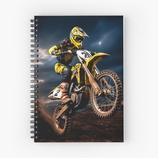 Item preview, High Flying Motocross Racer Jumping Under A Stormy Sky designed and sold by RevUpDesign.
