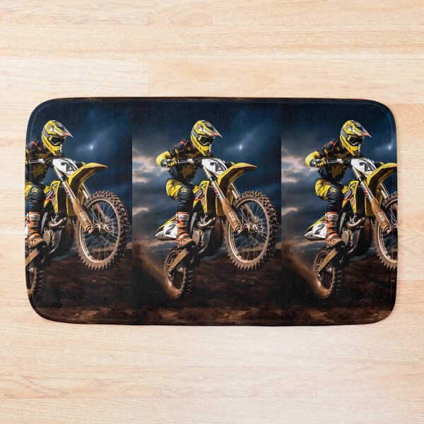 Item preview, High Flying Motocross Racer Jumping Under A Stormy Sky designed and sold by RevUpDesign.