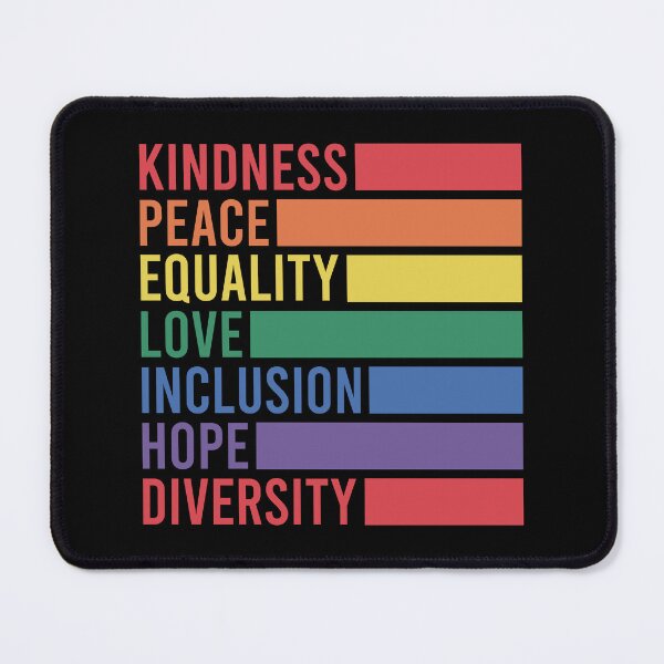 Item preview, Kindness Peace Equality Love Inclusion Hope Diversity – Rainbow Pride designed and sold by Canvas-Whispers.