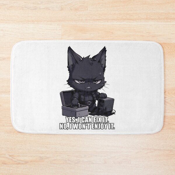 Item preview, Yes I Can Fix It No I Won't Enjoy It Funny IT Cat Quote | Geek Tech designed and sold by AmberSkyPhoto.