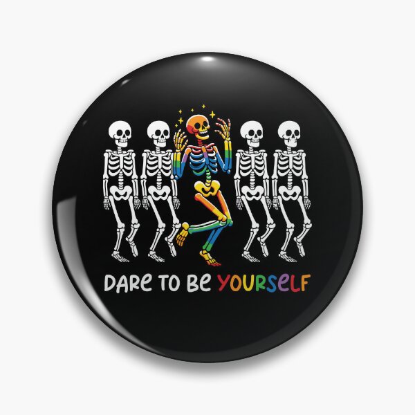 Item preview, Dare To Be Yourself – Rainbow Skeleton Pride designed and sold by Canvas-Whispers.