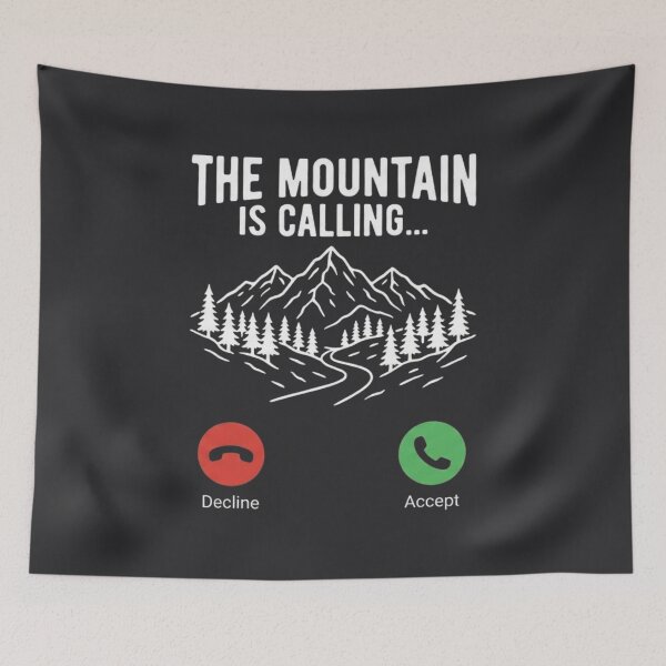 Item preview, Mountain Is Calling Phone UI T-Shirt Design - Nature & Hiking Inspired Graphic designed and sold by Gabe1983.