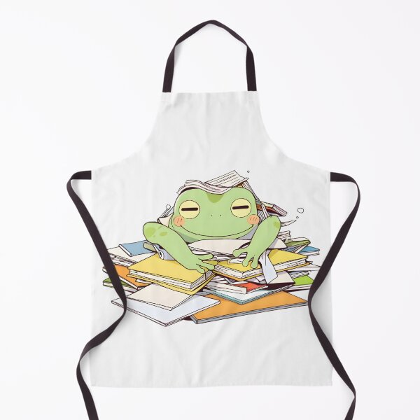 Item preview, Send Help Frog — Overwhelmed Student Kawaii Sticker designed and sold by tommysworks.