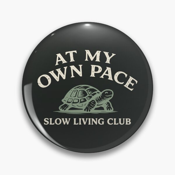 Item preview, At My Own Pace Turtle | Slow Living Club Vintage Retro designed and sold by MavtM.
