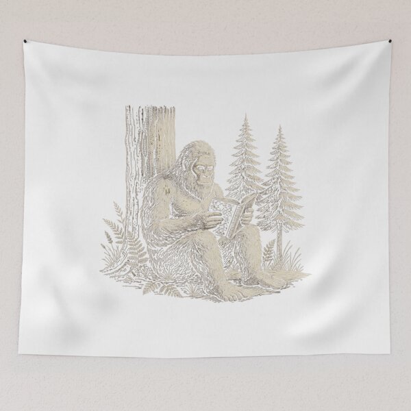 Item preview, Sasquatch Reading Book In Forest designed and sold by SiarheiYur.