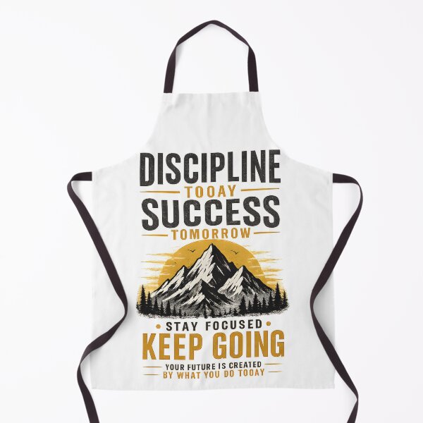 Item preview, Discipline Today Success Tomorrow Motivational Mountain Quote T-Shirt Design designed and sold by Vexora Prints.