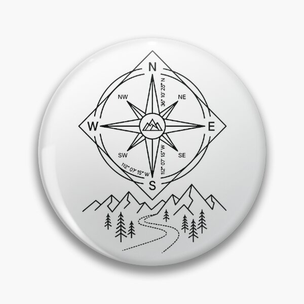 Item preview, Compass Rose Vintage Minimalist HikingTrail Adventure National Park Vacation designed and sold by Yellowriversss.