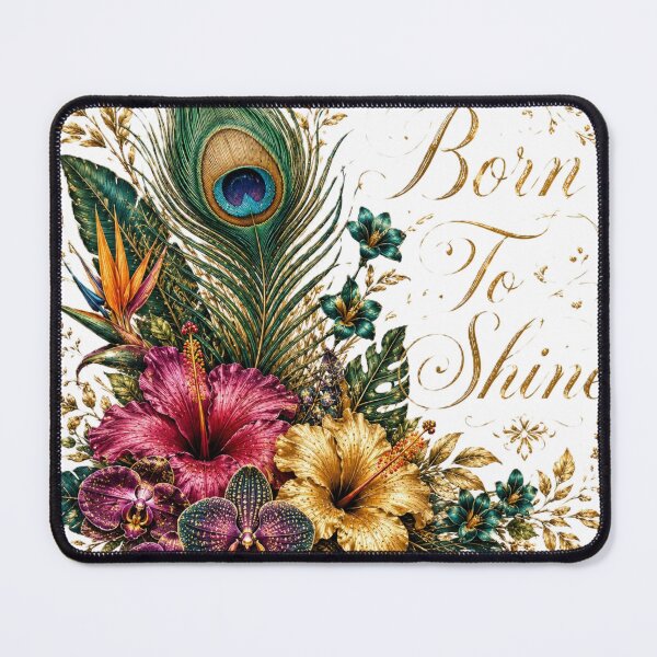 Item preview, Born To Shine – Exotic Peacock Feather Tropical Floral Art designed and sold by Sharlo Shop.