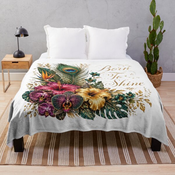 Item preview, Born To Shine – Exotic Peacock Feather Tropical Floral Art designed and sold by Sharlo Shop.