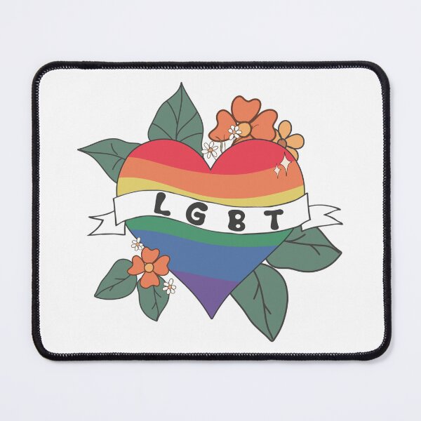 Item preview, LGBT Floral Rainbow Heart – Vintage Tattoo Style Pride designed and sold by Canvas-Whispers.