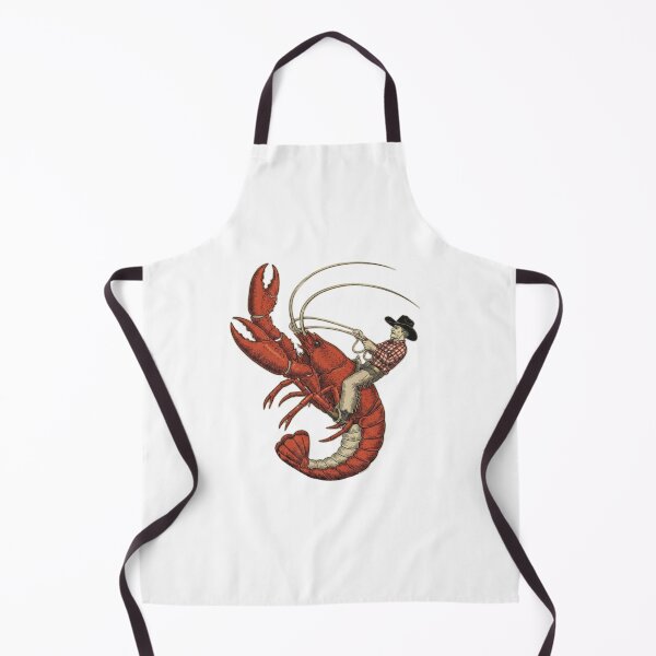Item preview, Cowboy Riding Giant Lobster Vintage Art designed and sold by SiarheiYur.