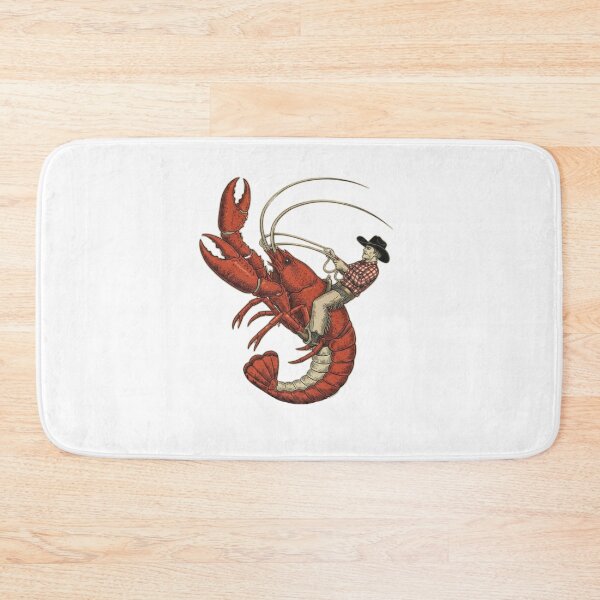 Item preview, Cowboy Riding Giant Lobster Vintage Art designed and sold by SiarheiYur.