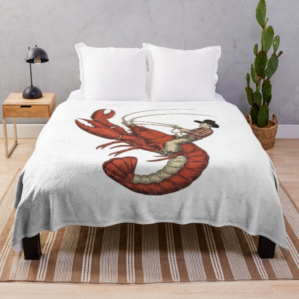 Item preview, Cowboy Riding Giant Lobster Vintage Art designed and sold by SiarheiYur.