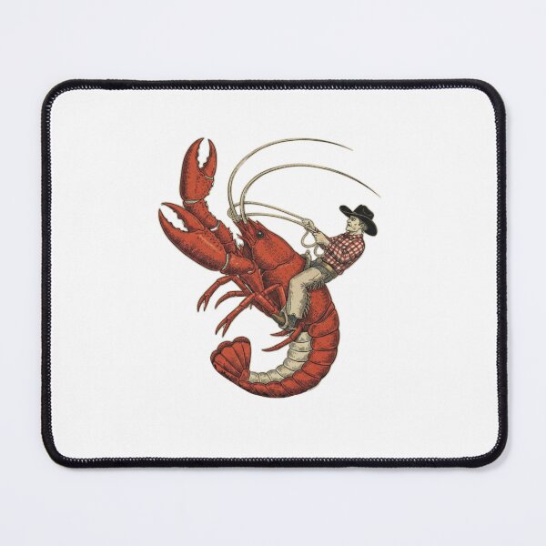 Item preview, Cowboy Riding Giant Lobster Vintage Art designed and sold by SiarheiYur.