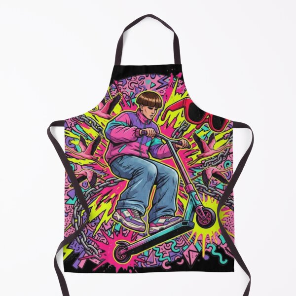 Item preview, Turbo Bowl Cut Scooter Chaos - Oliver Tree Inspired Maximalist Art designed and sold by krish-prints.