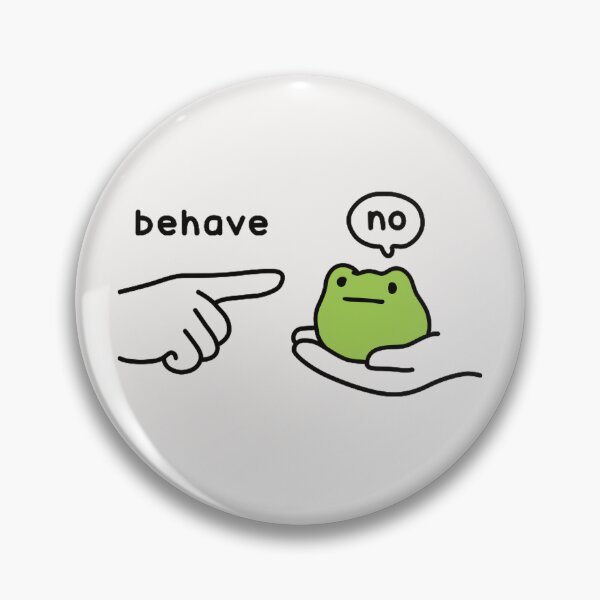 Item preview, Behave No Funny Frog Meme Defiant Introvert Humor designed and sold by AmaXONIC.