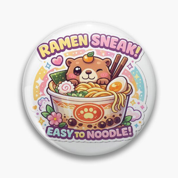 Item preview, Ramen Sneak! Easy to Noodle! | Cute Kawaii Bear Ramen | Funny Food Lover Design designed and sold by AstraDrip Studio.