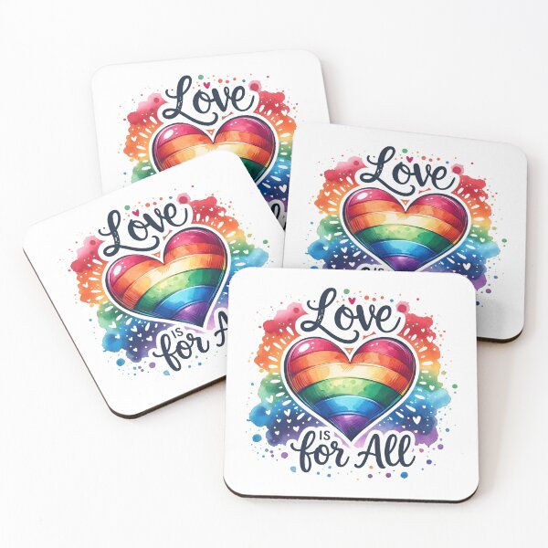 Item preview, Love Is For All – Watercolour Rainbow Heart designed and sold by Canvas-Whispers.